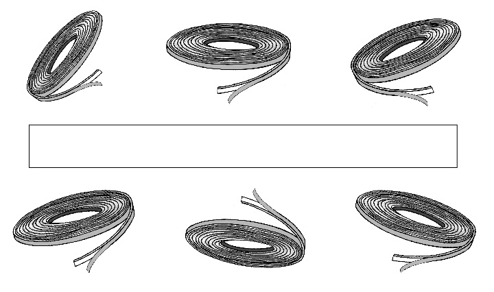 self adhesive tape in different types and widths